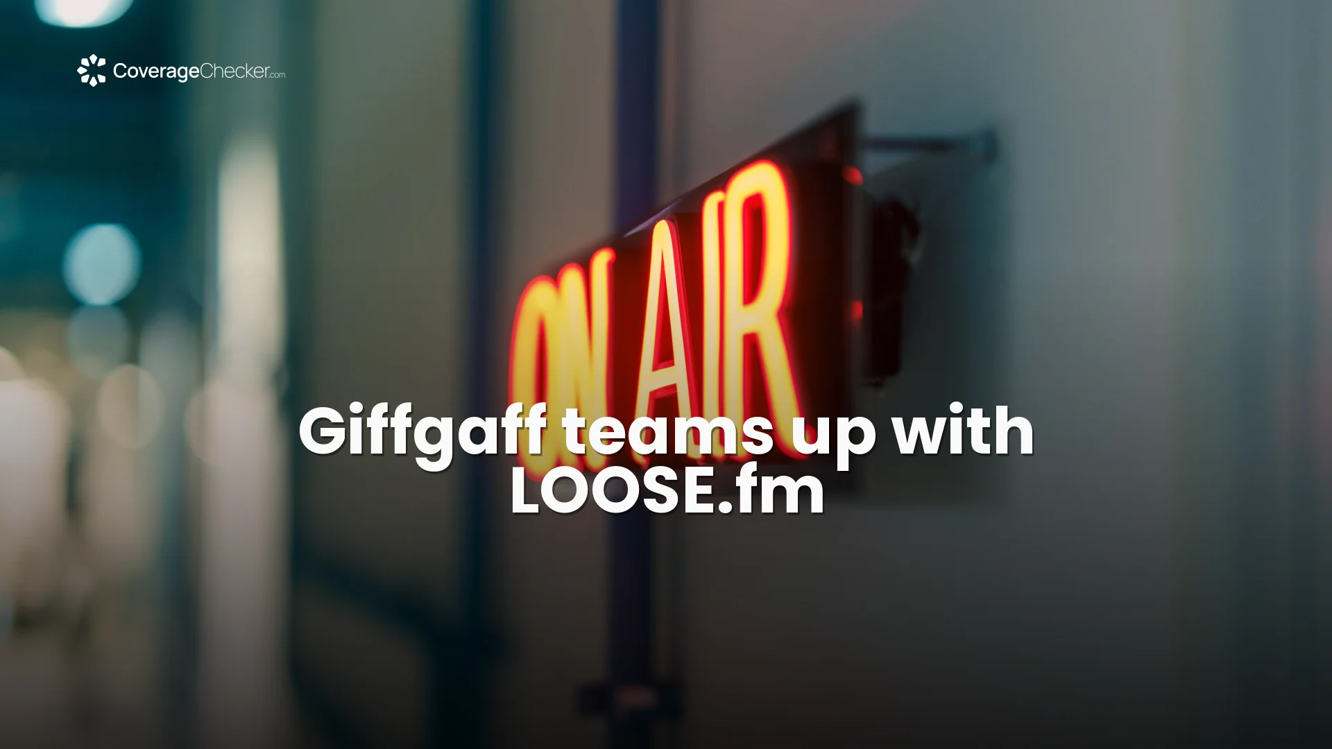 Bright red 'On Air' neon sign captured indoors, ideal for media content.